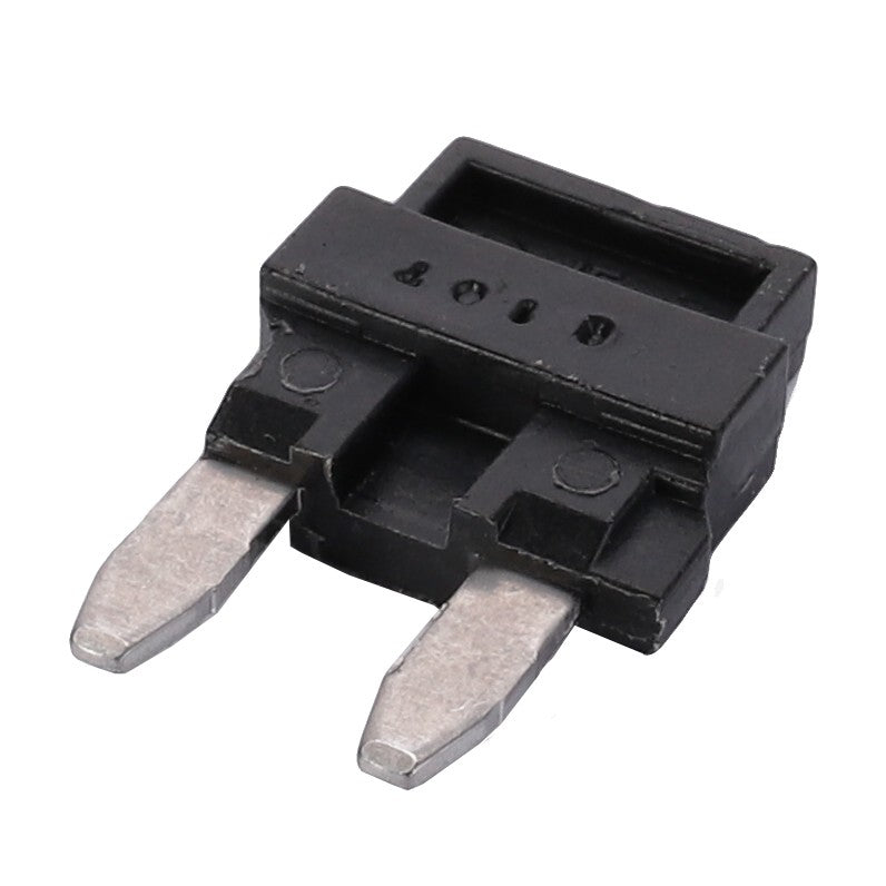 Close-up of the AGCO Diode - 4374275M1, commonly found in automotive applications and Massey Ferguson models, featuring two metal prongs extending from a rectangular plastic housing.