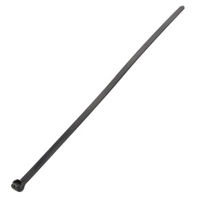 A single AGCO black plastic zip tie, model Acp0353900, featuring a rectangular locking mechanism at one end, currently awaiting product description.
