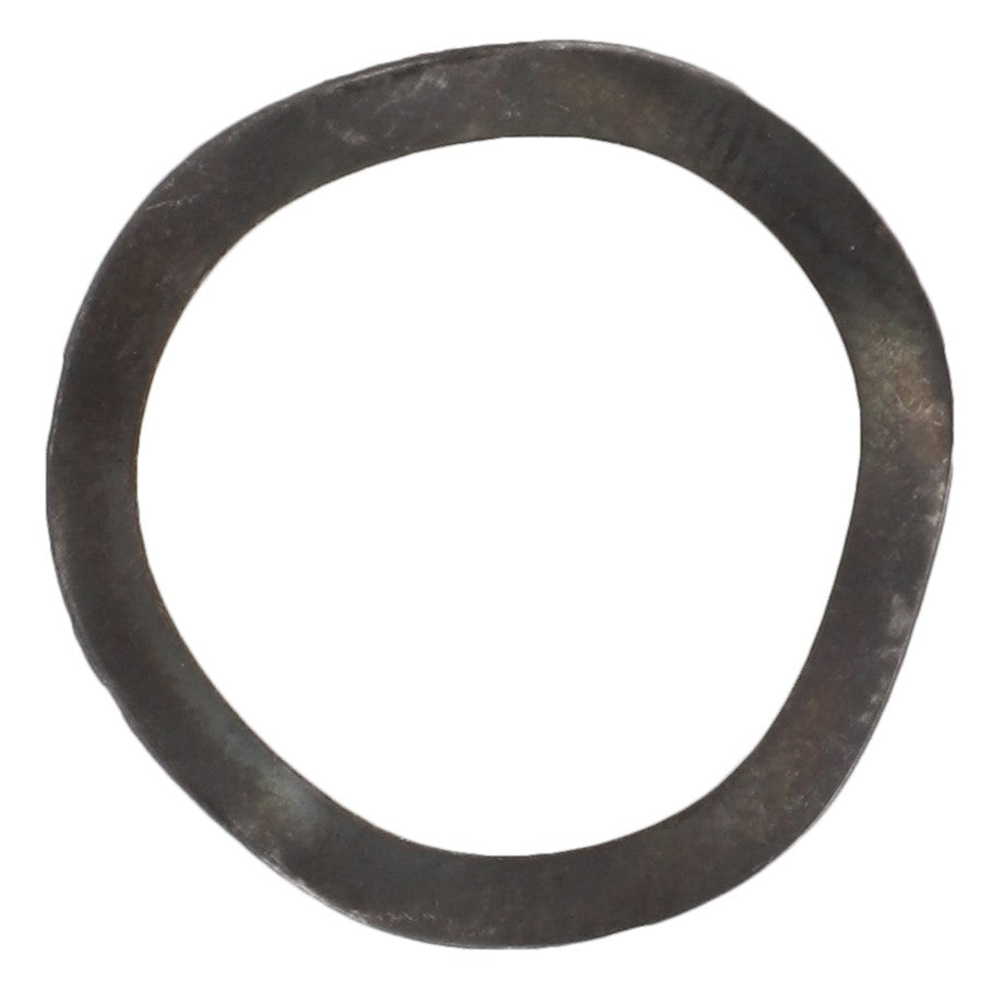 A circular, thin, corrugated metal washer, specifically the AGCO | Corrugated Washer - Acw0139760 used in Massey Ferguson machinery, displayed against a plain white background.