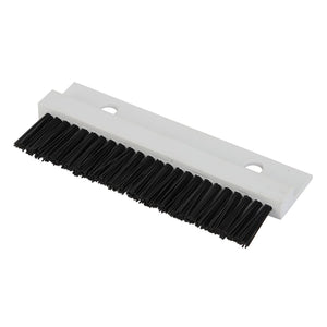 Currently, no product description information is available for the AGCO WARNING DECAL - ACP0538210 by AGCO, but it features a rectangular white cleaning head with black bristles and two holes for mounting.