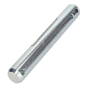 Product Description: The **AGCO | Bolt - Fel140743** is a cylindrical metallic rod with a polished surface, featuring two pairs of holes drilled through the sides at both ends. Made by AGCO, this product offers a high-quality and efficient solution for your mechanical needs.