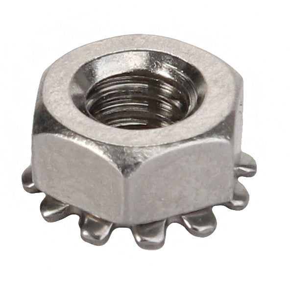 A close-up image of the AGCO Locknut - Acp0007650, featuring serrated edges.