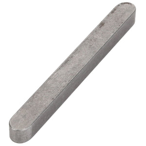 An AGCO metallic parallel key, product code D43105550, featuring a cylindrical shape with rounded edges and angled slightly to the right. Further product description information is currently unavailable.