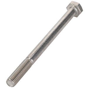 An image of AGCO's Bolt - E105068, a metal hexagonal bolt featuring both threaded and unthreaded sections, oriented diagonally. No additional product description information is currently available.