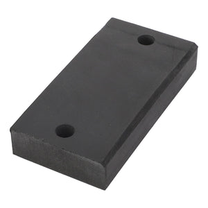 The AGCO | Pad - 8027005 is a rectangular black rubber block featuring two holes. No further product description available.