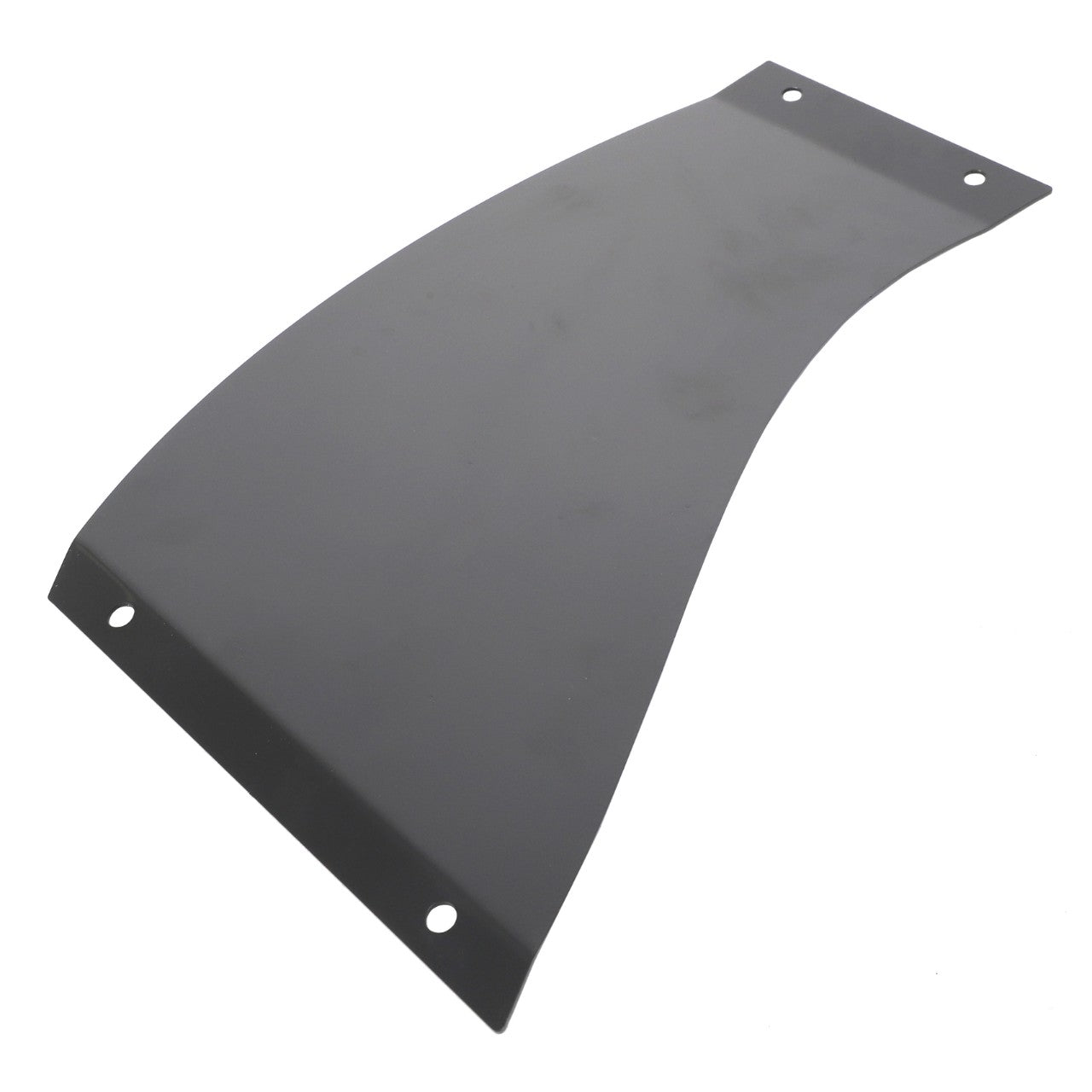 No current product description is available, but the AGCO | Transition - Acw1081380 metal plate features a curved shape and four mounting holes, one at each corner.