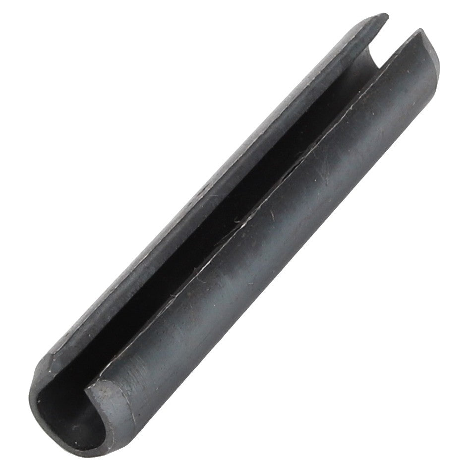 The AGCO | PIN - D42619000 is a cylindrical metal roll pin with a slit running lengthwise along its side from the renowned brand, AGCO. No additional current product description information is available.