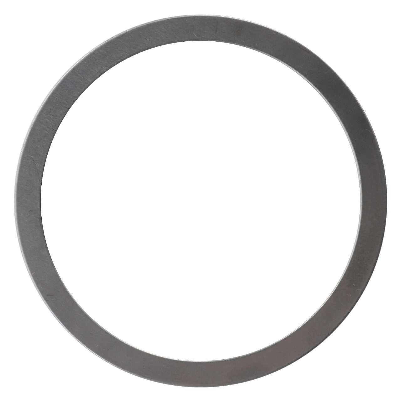 A thin, metallic circular ring with a smooth surface, identified as the AGCO Shim - F380303020353 from the AGCO brand, is shown against a plain white background.