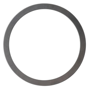 A thin, metallic circular ring with a smooth surface, identified as the AGCO Shim - F380303020353 from the AGCO brand, is shown against a plain white background.