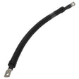 The AGCO Positive Cable - Acw029172A, a black battery cable with a corrugated protective sleeve and metal terminals at both ends, is currently available. Unfortunately, there is no additional product description information provided.