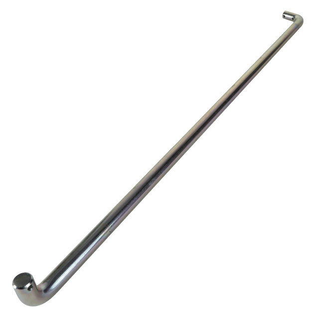 Introducing the AGCO Prop Rod - Acw128767A, a high-quality silver metal dowel rod from AGCO. This rod features one end formed into a cylindrical shape, making it ideal for various applications.