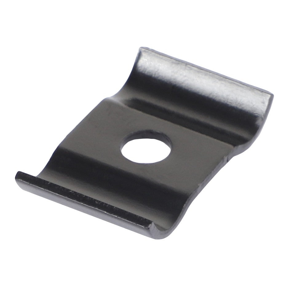 The AGCO Bridle - Acw1968540 is a metal clip featuring a central hole and subtly curved ends.