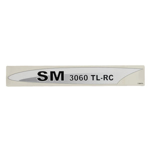 A rectangular sticker labeled "AGCO | Decal - Fel139974" featuring the text "SM 3060 TL-RC" printed in black on a white background, accompanied by a curved gray design on the left side. Note: No current product description available.