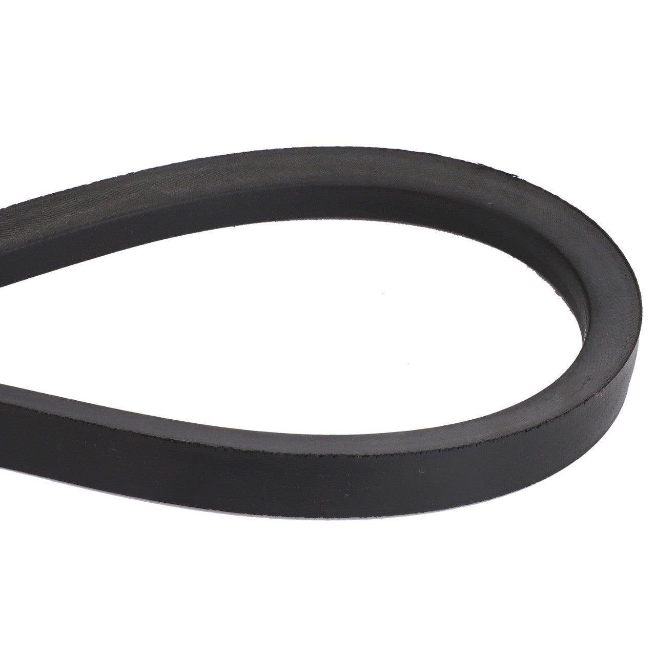 Close-up of the AGCO Belt - 6211250M1, a black rubber belt looped into an oval shape on a white background.