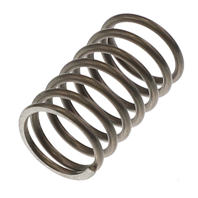 AGCO's SPRING - AL20724126, a tightly coiled metal spring with a cylindrical shape, is gracefully displayed against a pristine white background.