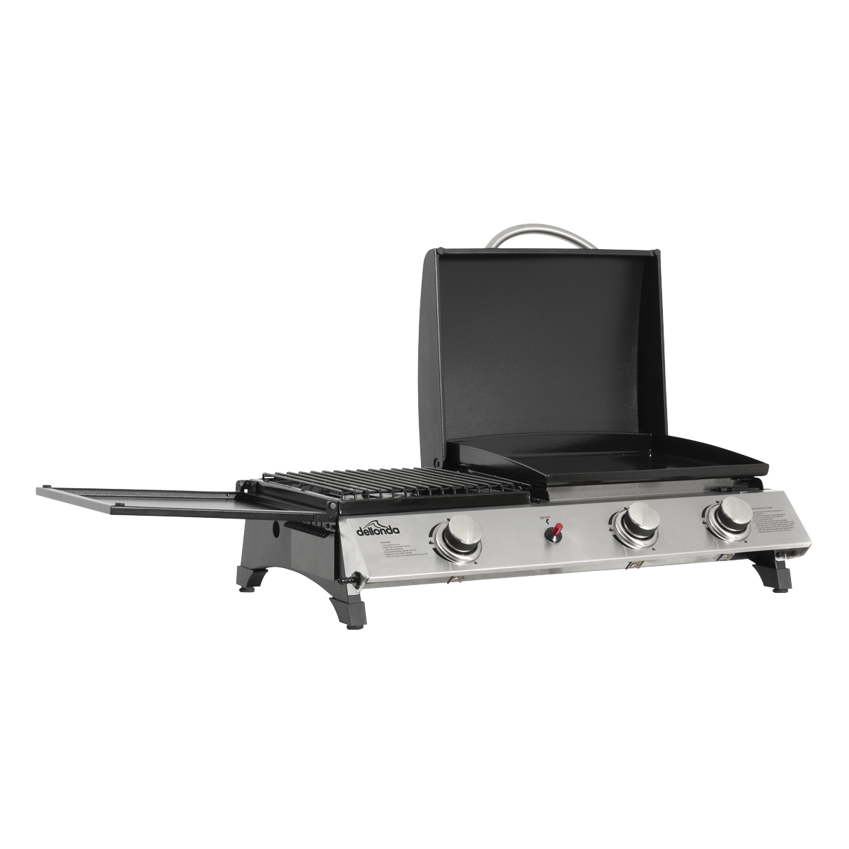 Sealey | Dellonda 3 Burner Stainless Steel Portable Gas Plancha/Grill 8.5kW - DG276