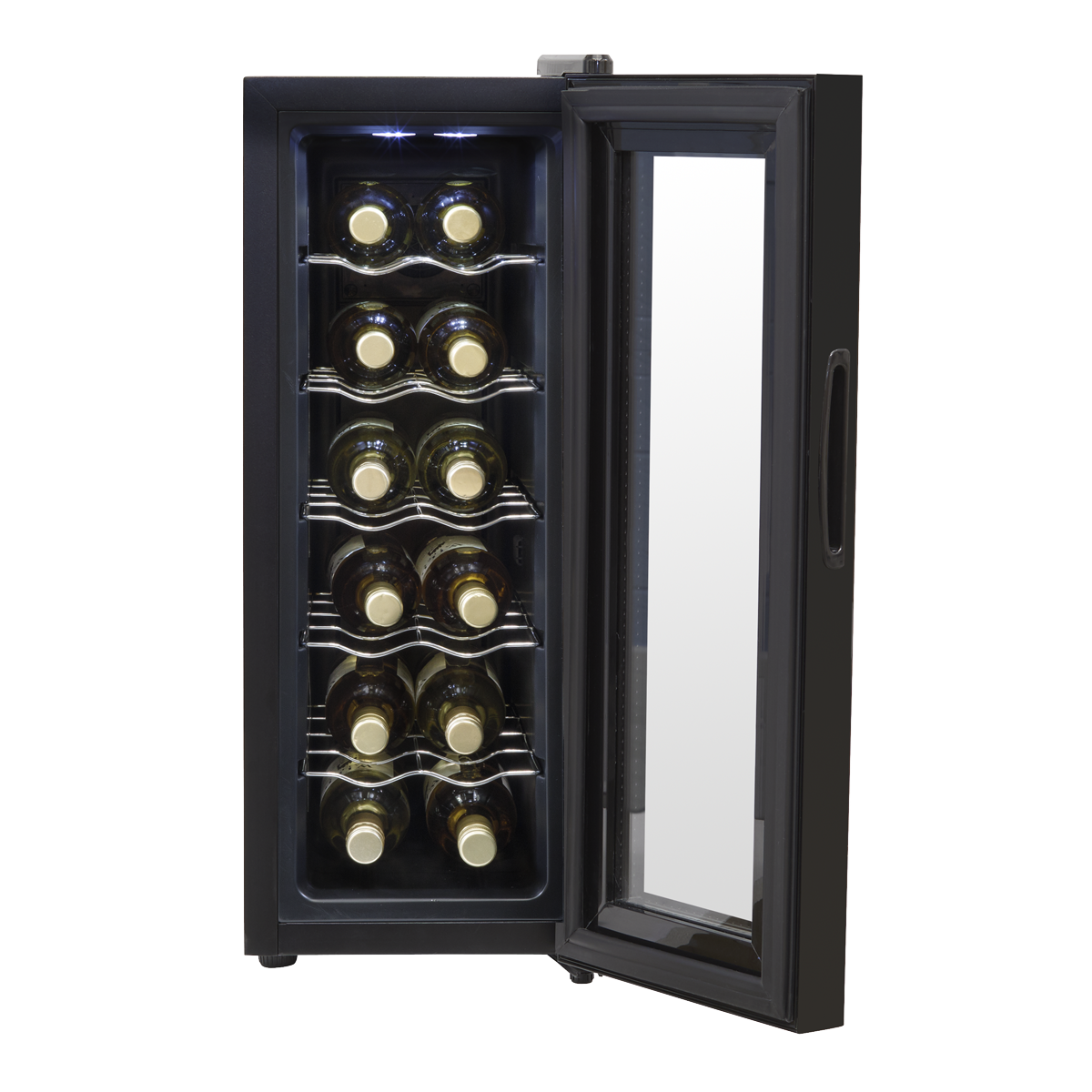 Sealey | Baridi 12 Bottle Wine Fridge & Cooler - Black - DH73