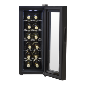 Sealey | Baridi 12 Bottle Wine Fridge & Cooler - Black - DH73