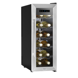 Sealey | Baridi 12 Bottle Wine Fridge & Cooler - Stainless Steel - DH74