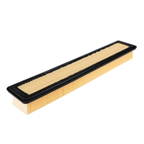 Rectangular air filter with black frame on a white background