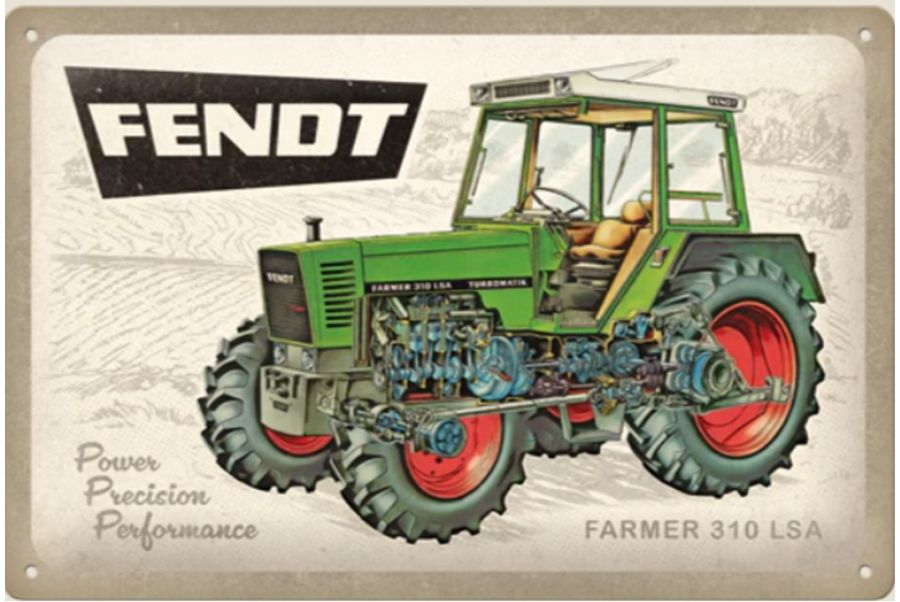 Fendt Farmer LSA Embossed Steel Wall Sign 20x30 cm – X991024179000