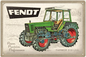 Fendt Farmer LSA Embossed Steel Wall Sign 20x30 cm – X991024179000