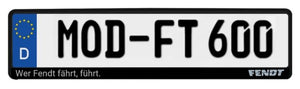 Fendt Registration Plate Holder – Universal Fit for Vehicles & Machinery | X991000090000