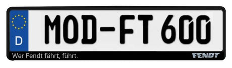 Fendt Registration Plate Holder – Universal Fit for Vehicles & Machinery | X991000090000