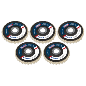 Sealey | Felt Flap Disc Ø115mm Ø22mm Bore - Pack of 5 - FFD5