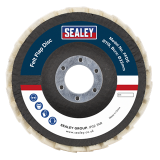 Sealey | Felt Flap Disc Ø115mm Ø22mm Bore - Pack of 5 - FFD5