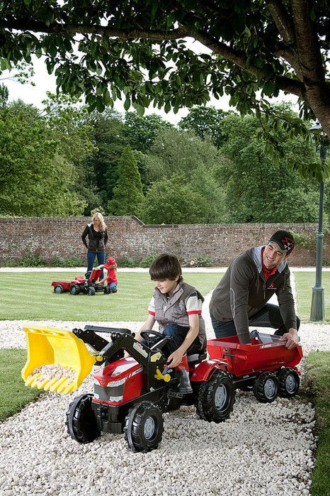 MF Halfpipe Trailer Pedal Tractor Accessory with Tipping | X993070125142