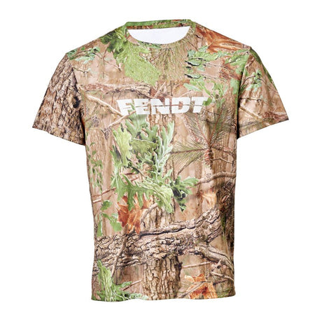 Fendt Camouflage T-Shirt - Orange & Green Cotton - X99102516