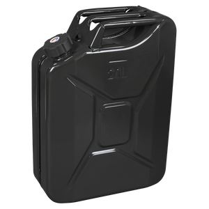 Sealey | Screw Cap Metal Jerry Can 20L - Black - JC20SCB