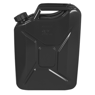 Sealey | Screw Cap Metal Jerry Can 20L - Black - JC20SCB