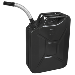 Sealey | Screw Cap Metal Jerry Can 20L - Black - JC20SCB