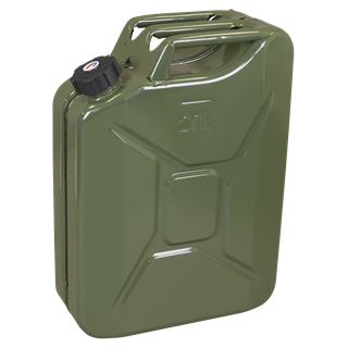 Sealey Screw Cap Metal Jerry Can 20L Green JC20SCG