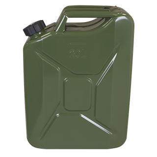 Sealey | Screw Cap Metal Jerry Can 20L - Green - JC20SCG