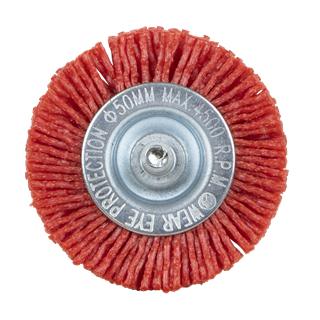 Sealey | 50mm Nylon Filament Circular Brush with 6mm Shaft - NFBC50