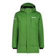 A green hooded jacket with a front zipper, a vertical zip chest pocket, and white VENDOT logos on the chest and left sleeve, shown against a plain white background.