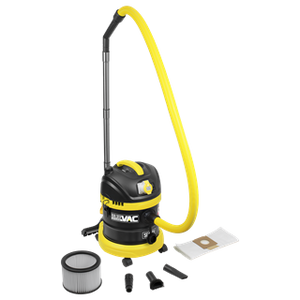 Sealey | BuilderVac® Wet & Dry Vacuum Cleaner 15L Stainless Steel Drum M Class Filtration 110V - PC150BV110V