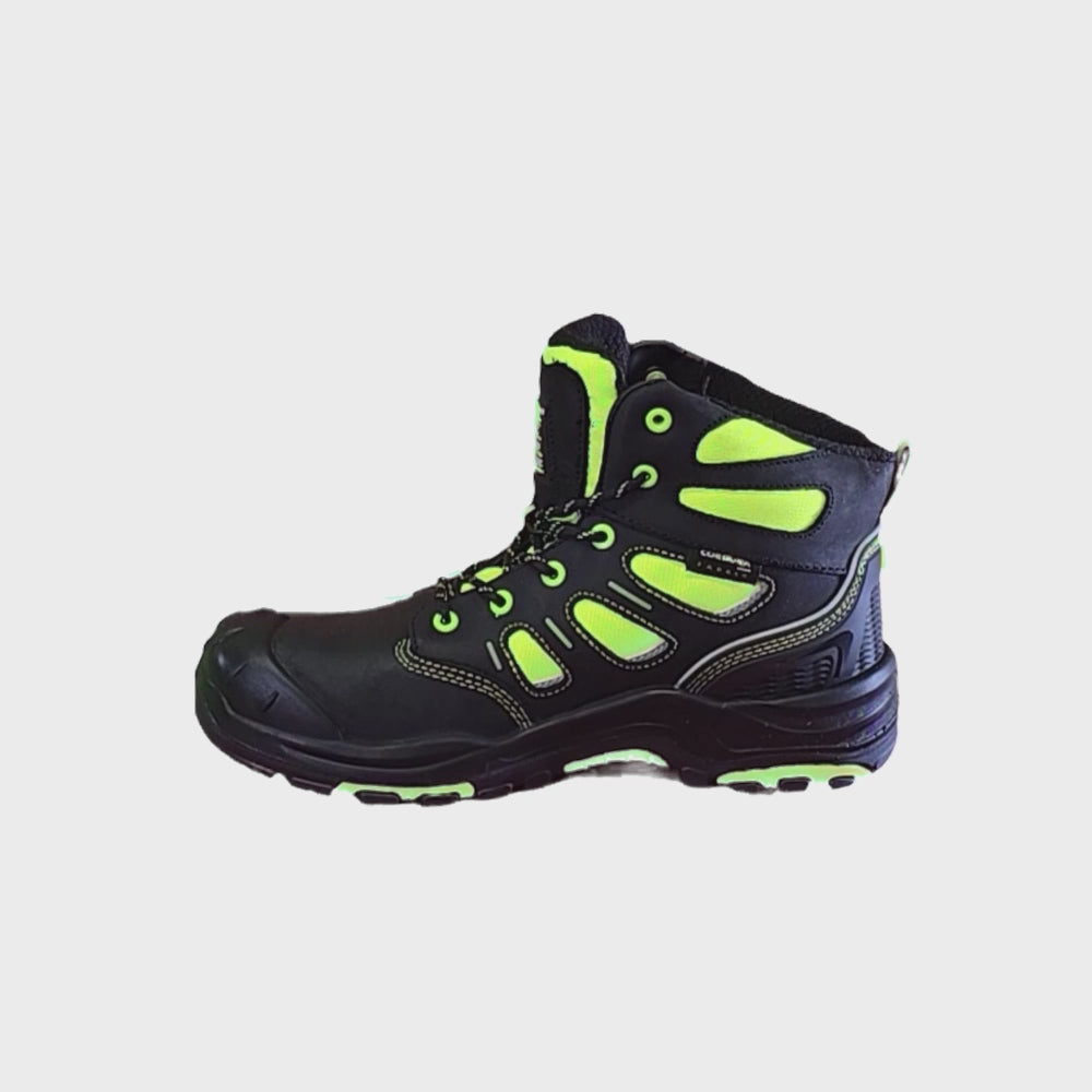 Buckler Safety Lace Boot – Hi-Viz Waterproof Work Boots | BVIZ2YL