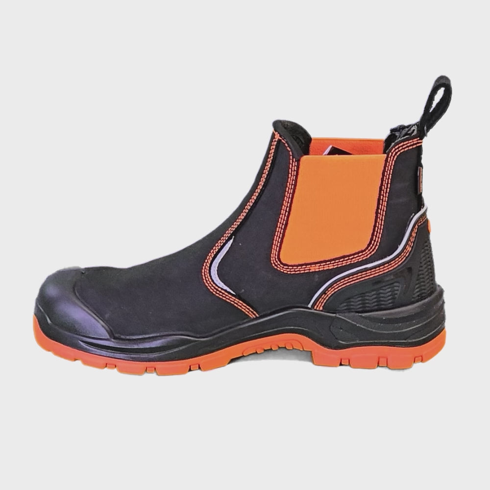 *STOCK CLEARANCE* - UK Size 6, 12 & 13 - Buckler Safety Dealer Boot – Hi-Viz Waterproof Work Boots | BVIZ3OR