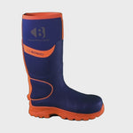 *STOCK CLEARANCE* - Buckler Hi-Viz Safety Wellies – Blue & Orange Waterproof Boots | BBZ8000BL/OR