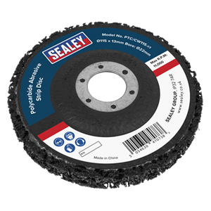 Sealey | 115 x 13mm Black Polycarbide Abrasive Strip Disc 22mm Bore - Display Box of 10 - PTC/CW115DB