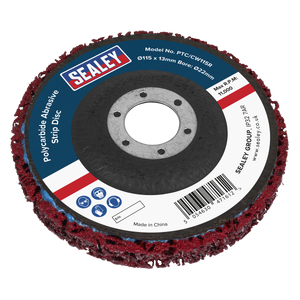 Sealey | Polycarbide Abrasive Strip Disc 115 x 13 x 22mm - Red - PTC/CW115R