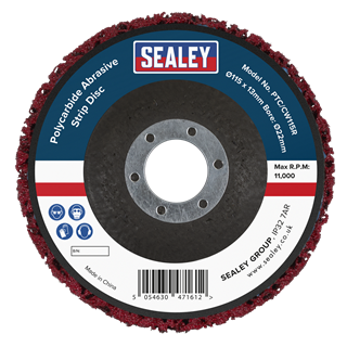 Sealey | Polycarbide Abrasive Strip Disc 115 x 13 x 22mm - Red - PTC/CW115R