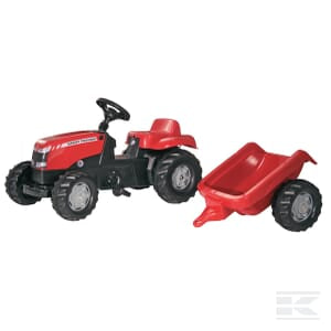Pedal tractor with trailer, Massey Ferguson, from age 2.5, rollyKid by Rolly Toys - R01230