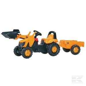 Pedal tractor with front-loader and trailer -R02383