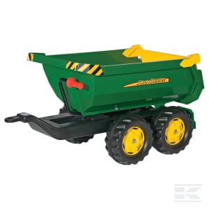 Trailer, John Deere, green/yellow, from age 3, rollyHalfpipe by Rolly Toys - R12216