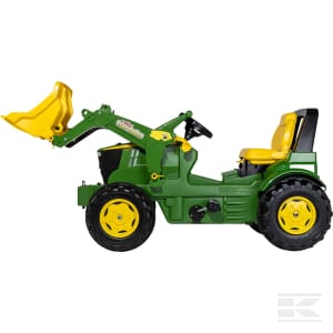 Pedal tractor, John Deere 7310R with front loader - R730034